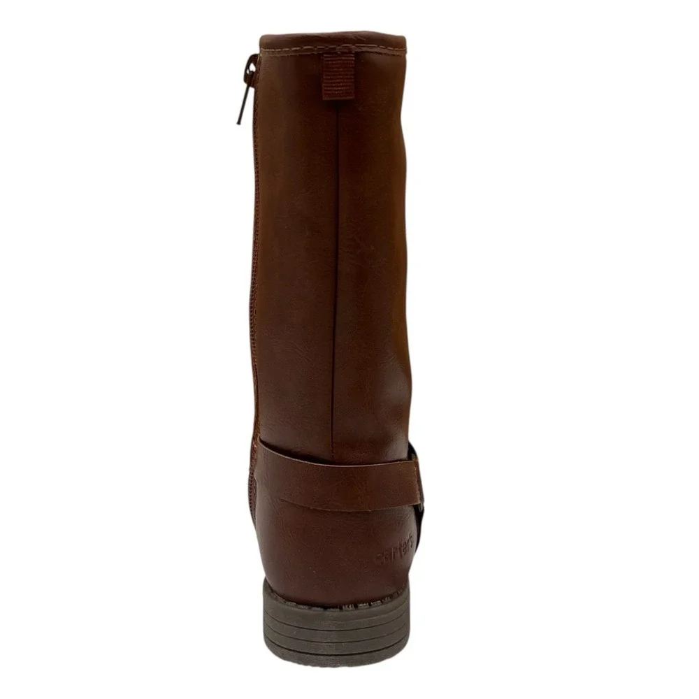 Carters Little Girls Liat High-Shaft Riding Boot Size 12 Brown Size Zip Mid-calf